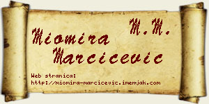 Miomira Marčićević vizit kartica